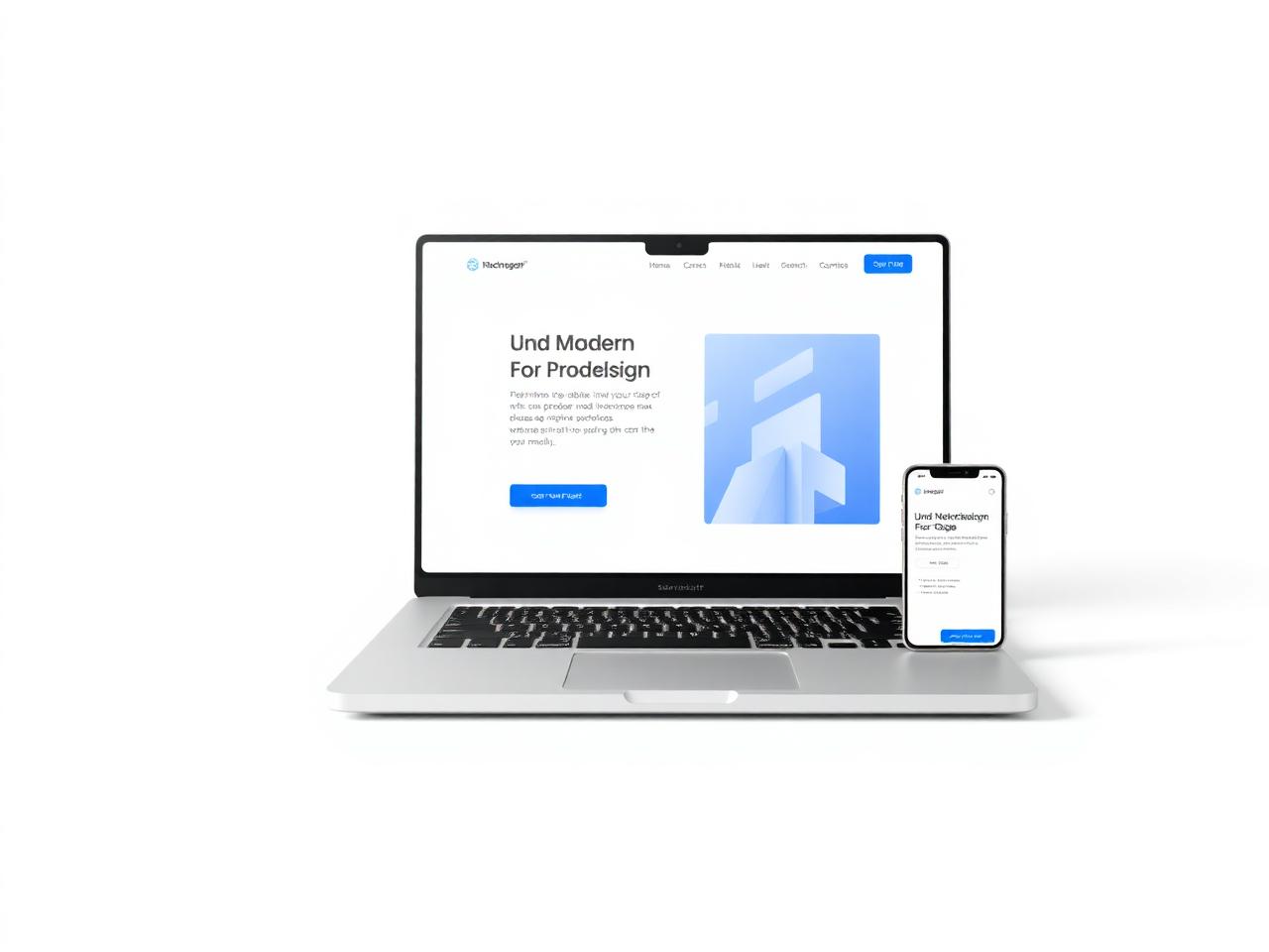 Aperçu d'un site web ISP TECH sur ordinateur et mobile